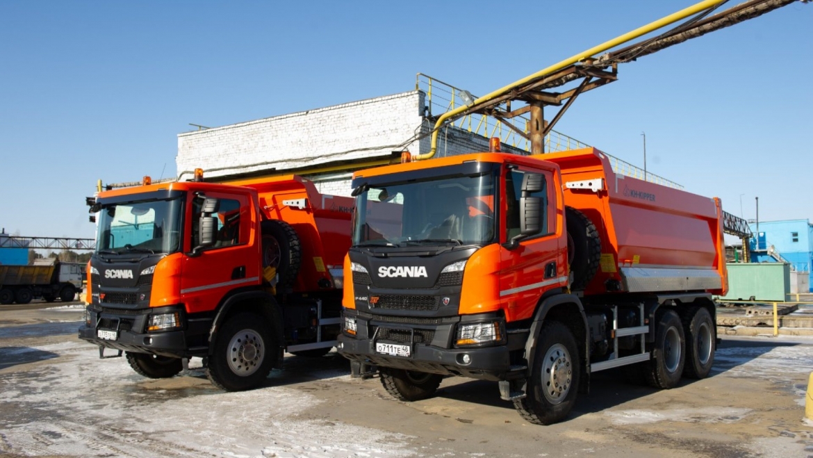 Два самосвала Scania HAGEN S созданы специально для нового цеха НЛМК 